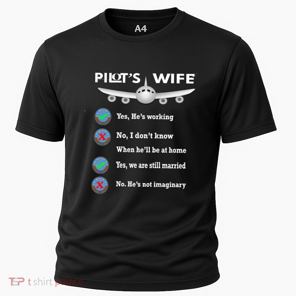 Commercial Airline Pilot Wife Gift Performance Shirt