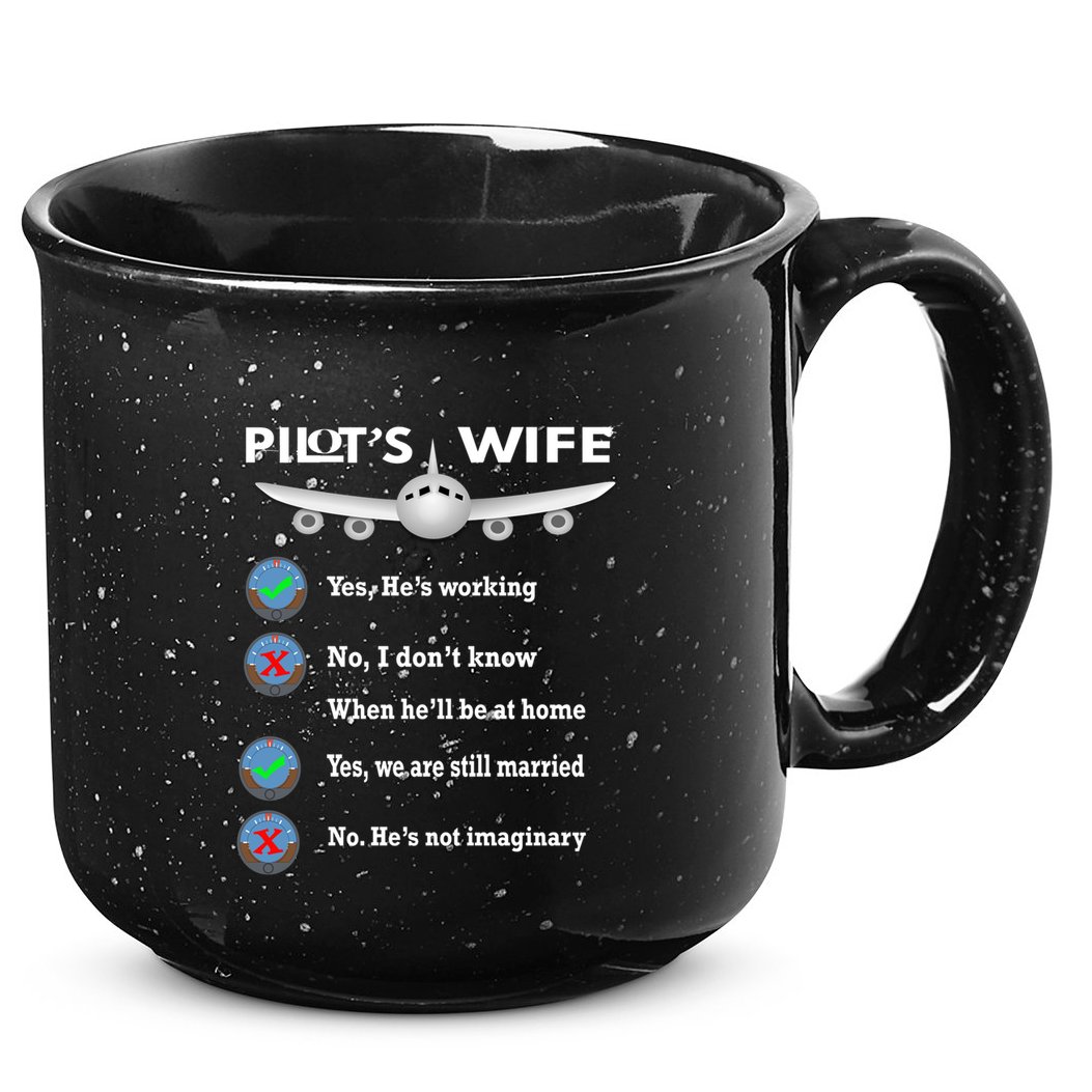 Commercial Airline Pilot Wife Gift 15oz Campfire Ceramic Mug