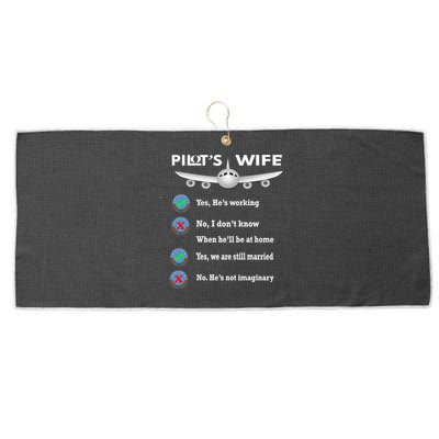 Commercial Airline Pilot Wife Gift Large Microfiber Waffle Golf Towel