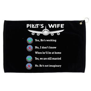 Commercial Airline Pilot Wife Gift Grommeted Golf Towel