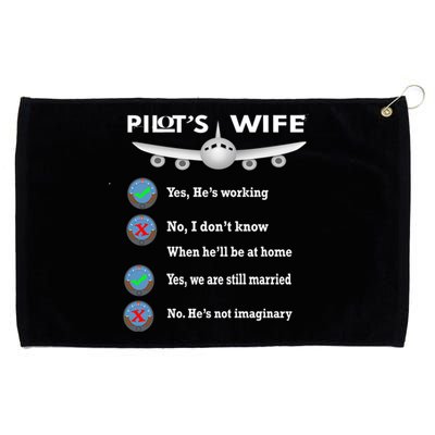 Commercial Airline Pilot Wife Gift Grommeted Golf Towel