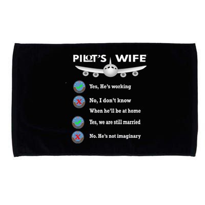 Commercial Airline Pilot Wife Gift Microfiber Hand Towel