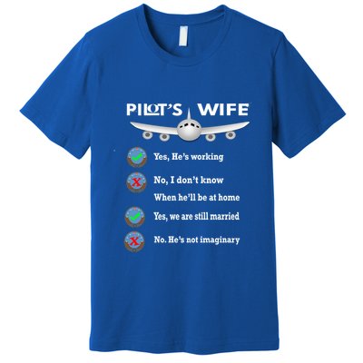 Commercial Airline Pilot Wife Gift Premium T-Shirt