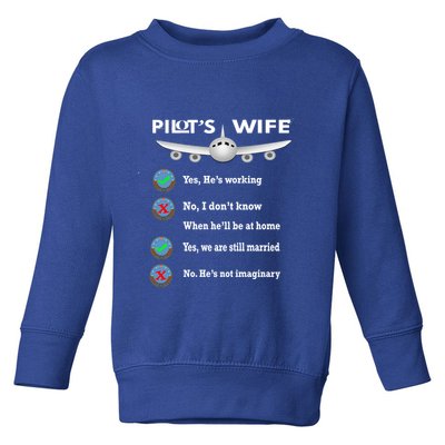 Commercial Airline Pilot Wife Gift Toddler Sweatshirt
