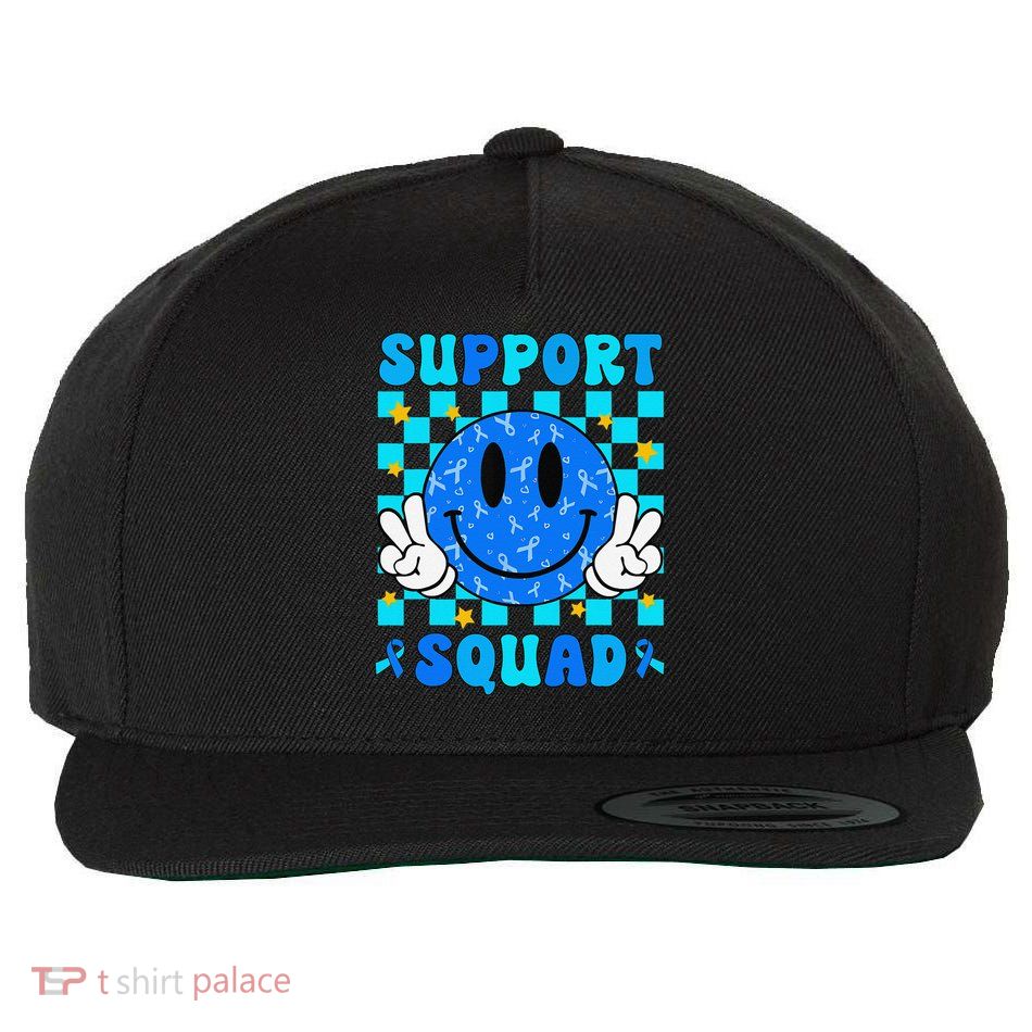 Child Abuse Prevention Month April Support Squad Awareness Wool Snapback Cap