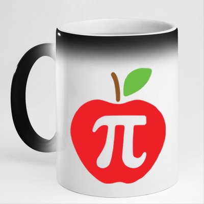 Cool Apple Pi Day 11oz Black Color Changing Mug