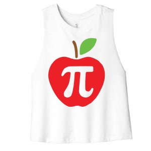 Cool Apple Pi Day Women's Racerback Cropped Tank