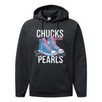 Chucks And Pearls Kamala Harris 2024 For President Election Performance Fleece Hoodie