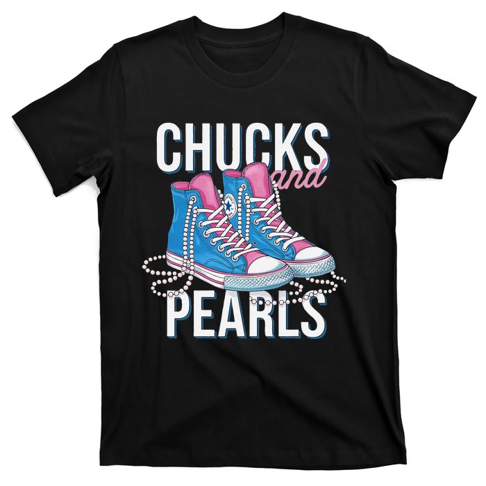 Chucks And Pearls Kamala Harris 2024 For President Election T-Shirt