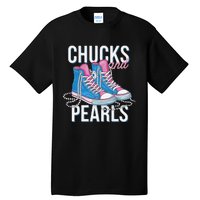 Chucks And Pearls Kamala Harris 2024 For President Election Tall T-Shirt