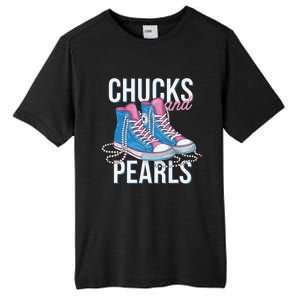 Chucks And Pearls Kamala Harris 2024 For President Election Tall Fusion ChromaSoft Performance T-Shirt