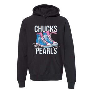 Chucks And Pearls Kamala Harris 2024 For President Election Premium Hoodie