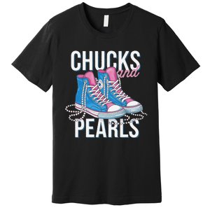 Chucks And Pearls Kamala Harris 2024 For President Election Premium T-Shirt