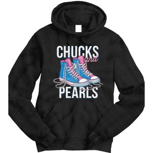 Chucks And Pearls Kamala Harris 2024 For President Election Tie Dye Hoodie