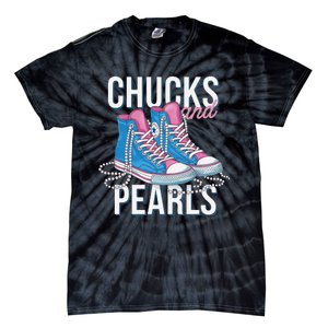 Chucks And Pearls Kamala Harris 2024 For President Election Tie-Dye T-Shirt