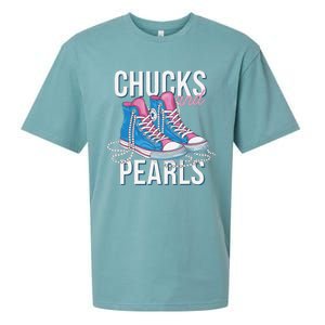 Chucks And Pearls Kamala Harris 2024 For President Election Sueded Cloud Jersey T-Shirt