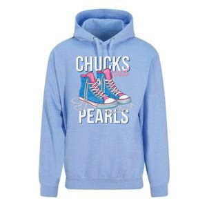 Chucks And Pearls Kamala Harris 2024 For President Election Unisex Surf Hoodie