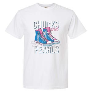 Chucks And Pearls Kamala Harris 2024 For President Election Garment-Dyed Heavyweight T-Shirt