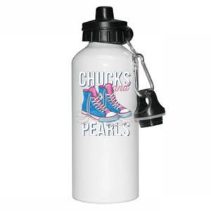 Chucks And Pearls Kamala Harris 2024 For President Election Aluminum Water Bottle