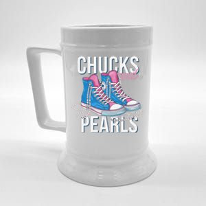 Chucks And Pearls Kamala Harris 2024 For President Election Beer Stein