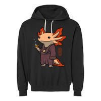 Cute Axolotl Philosopher Garment-Dyed Fleece Hoodie