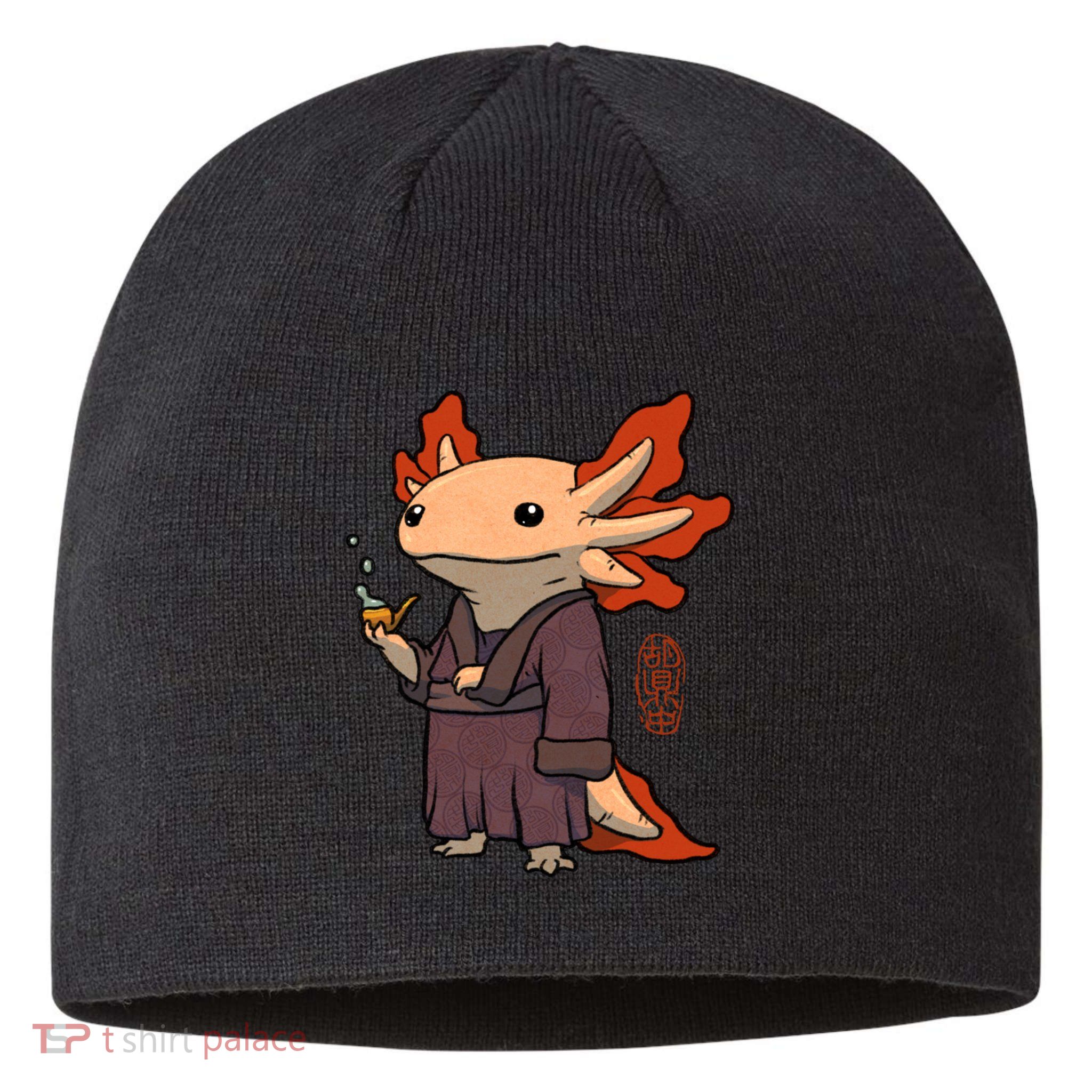 Cute Axolotl Philosopher Sustainable Beanie