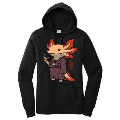 Cute Axolotl Philosopher Women's Pullover Hoodie