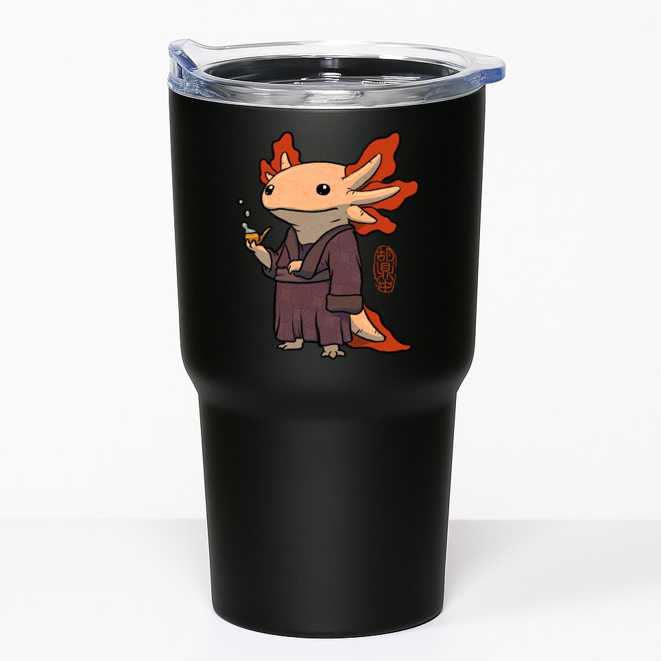 Cute Axolotl Philosopher Tumbler