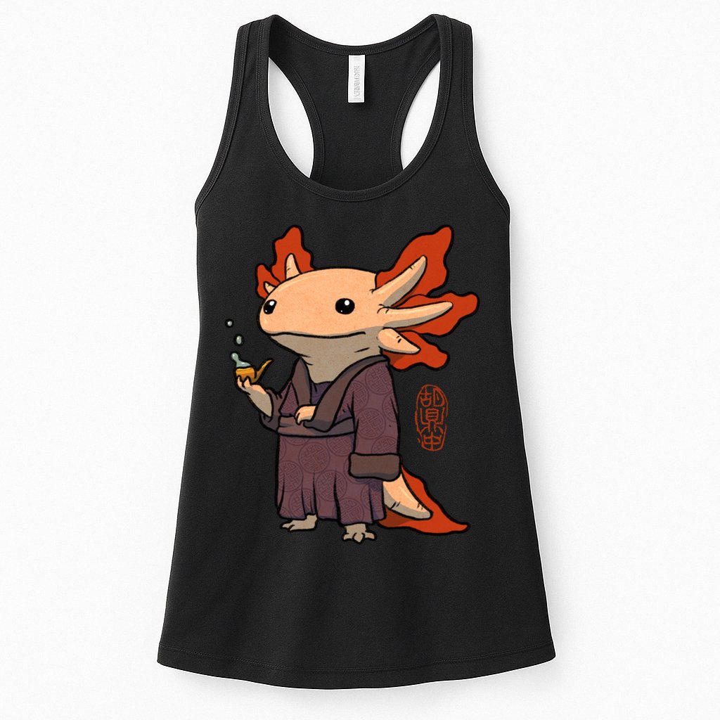 Cute Axolotl Philosopher Womens Tank Top