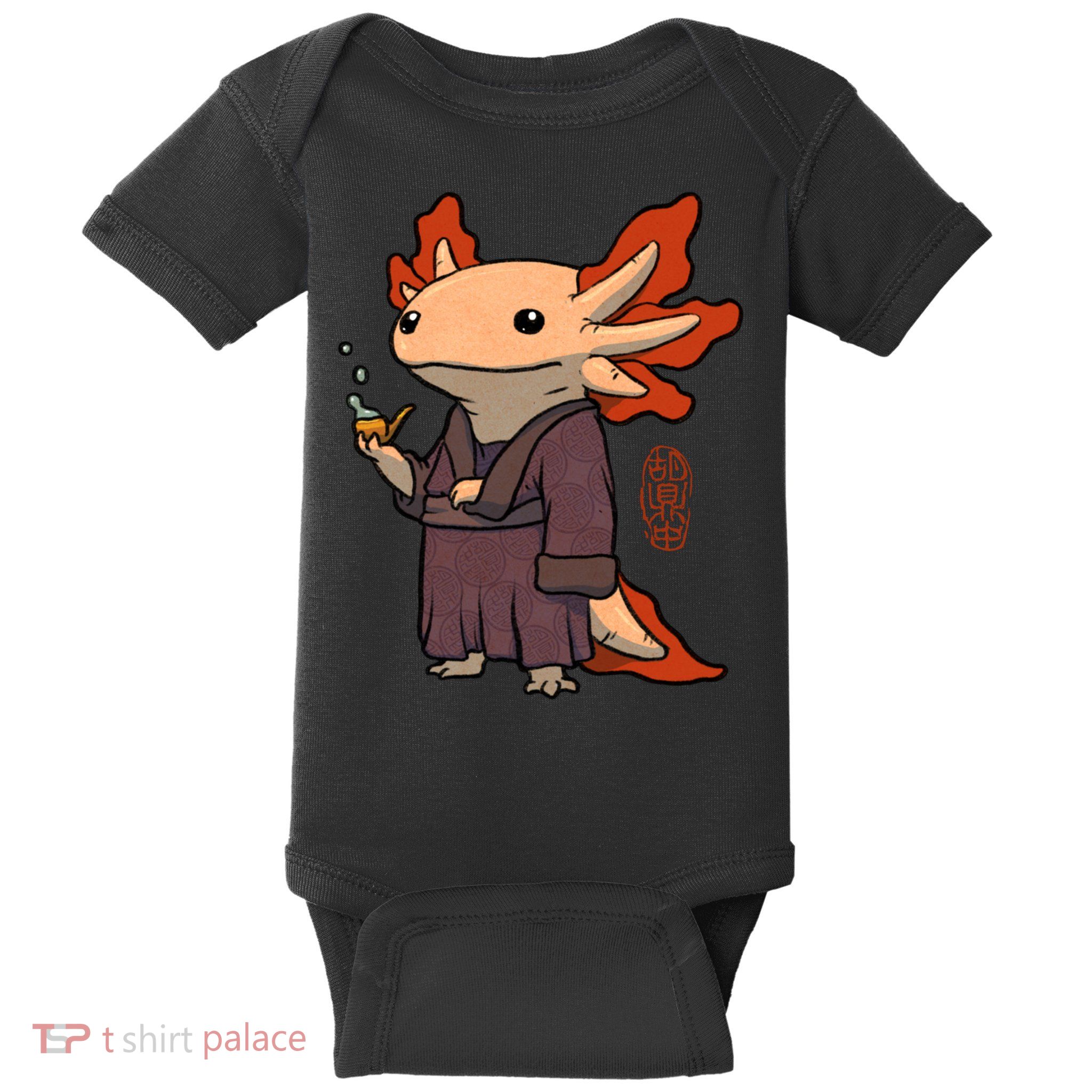 Cute Axolotl Philosopher Baby Bodysuit