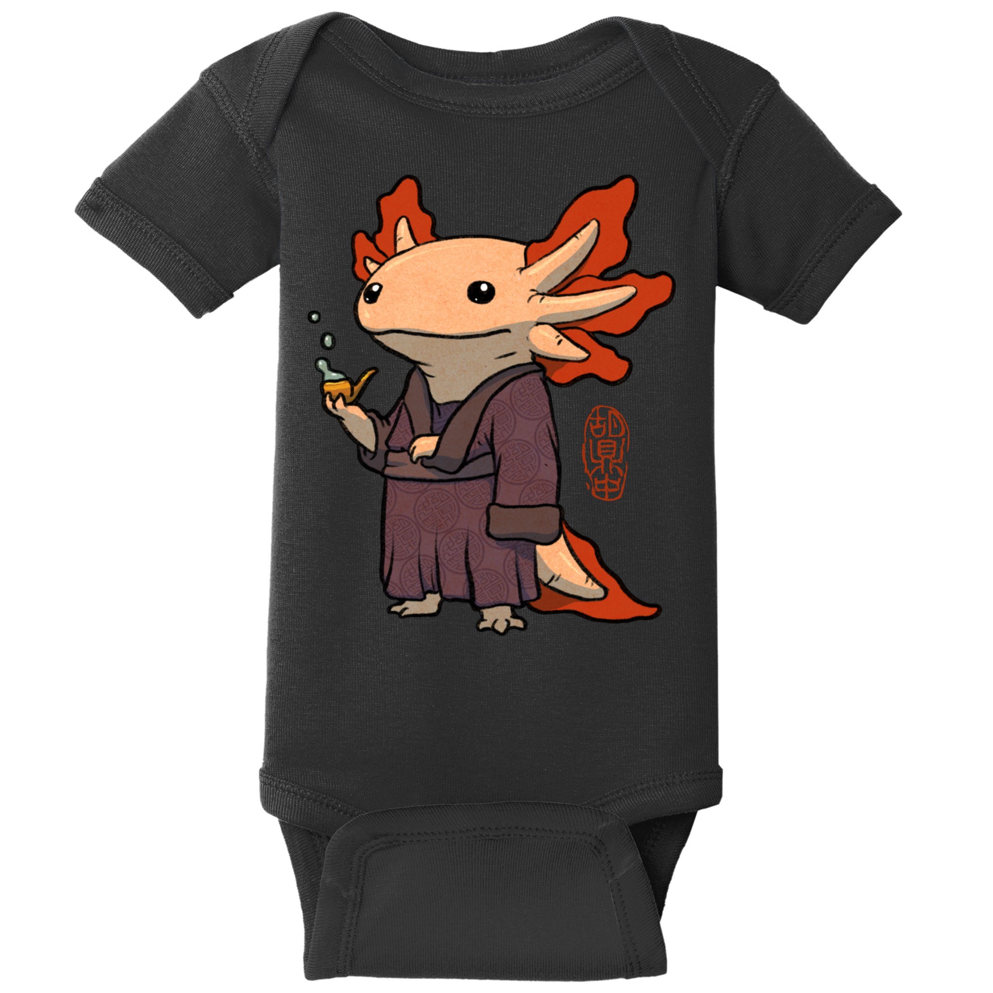 Cute Axolotl Philosopher Baby Bodysuit