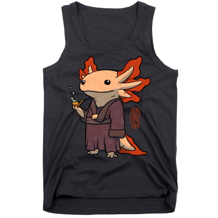 Cute Axolotl Philosopher Tank Top