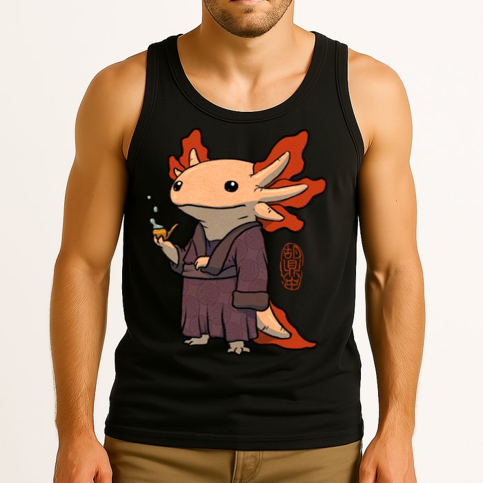 Cute Axolotl Philosopher Tank Top