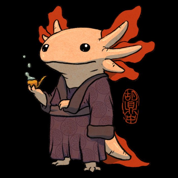Cute Axolotl Philosopher Tank Top