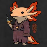 Cute Axolotl Philosopher Golf Towel