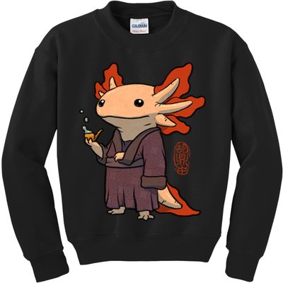 Cute Axolotl Philosopher Kids Sweatshirt
