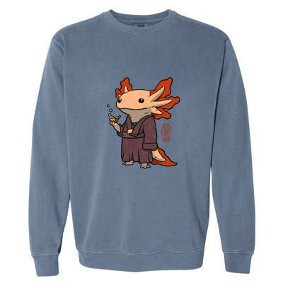 Cute Axolotl Philosopher Garment-Dyed Sweatshirt