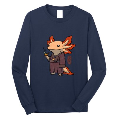 Cute Axolotl Philosopher Long Sleeve Shirt