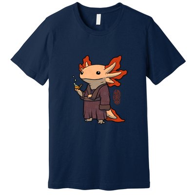 Cute Axolotl Philosopher Premium T-Shirt