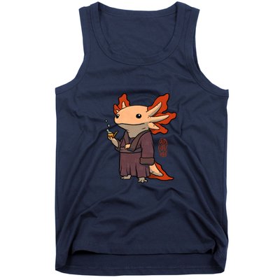 Cute Axolotl Philosopher Tank Top