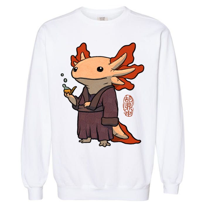 Cute Axolotl Philosopher Garment-Dyed Sweatshirt
