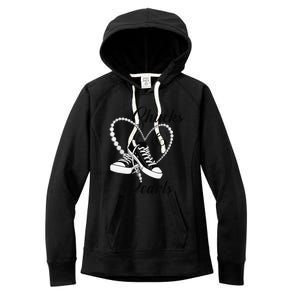 Chucks And Pearls 2024 IM With Her Kamala 2024 Gift Women's Fleece Hoodie