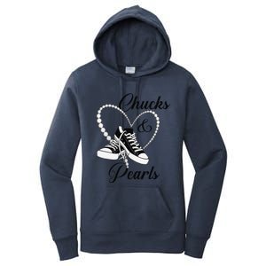 Chucks And Pearls 2024 IM With Her Kamala 2024 Gift Women's Pullover Hoodie