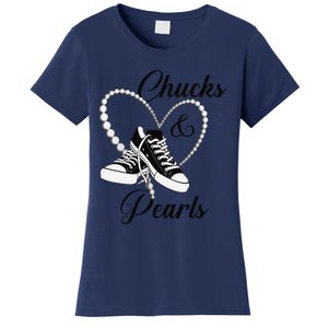 Chucks And Pearls 2024 IM With Her Kamala 2024 Gift Women's T-Shirt