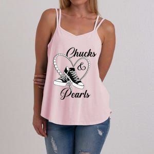 Chucks And Pearls 2024 IM With Her Kamala 2024 Gift Women's Strappy Tank