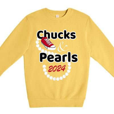 Chucks And Pearls 2024 Chucks And Pearls Cute Women 2024 Premium Crewneck Sweatshirt