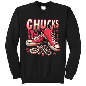 Chucks And Pearls 2024 President Election Day Kamala Harris Sweatshirt