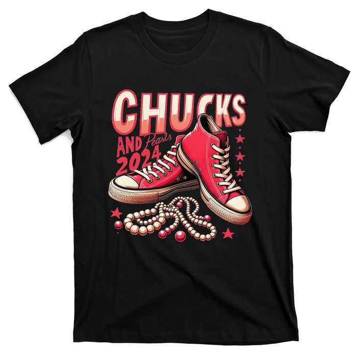 Chucks And Pearls 2024 President Election Day Kamala Harris T-Shirt