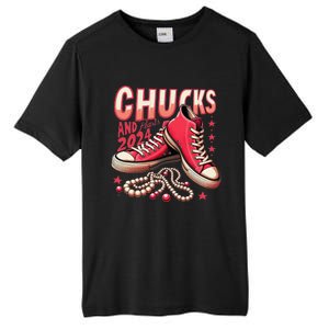 Chucks And Pearls 2024 President Election Day Kamala Harris Tall Fusion ChromaSoft Performance T-Shirt