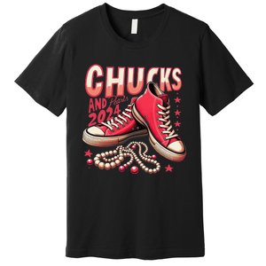 Chucks And Pearls 2024 President Election Day Kamala Harris Premium T-Shirt